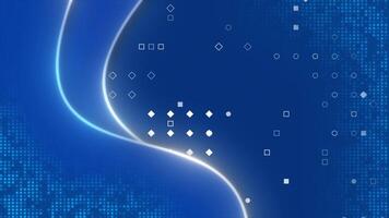 Royal blue color circular dots glowing paper cut with geometrical shapes hi-tech luxury design loop able technology background video