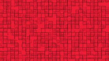 Red color moving square shapes noise effect modern design loop able geometrical background video