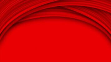 Red color moving parallel lines paper cut out with blank space geometrical background for presentation video