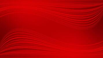 Red color wavy shiny parallel stripes gradient design geometrical background video