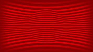 Red color moving parallel lines gradient design loop able hypnotism background video