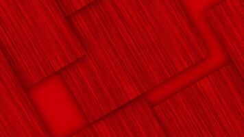 Red color moving parallel lines with square shapes gradient design geometrical background video