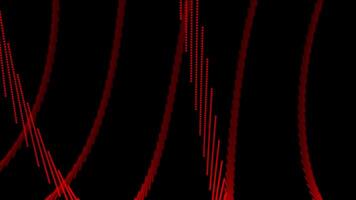 Red color circular dots 3d tunnel modern design dark geometrical background video