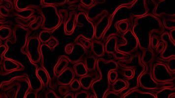 Red color wiggling abstract pattern modern design loop able dark abstract background video