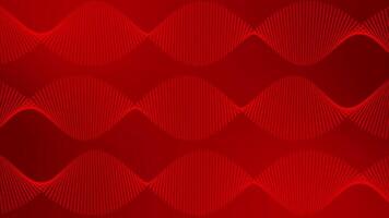 Red color wavy circular dots gradient design geometrical background video