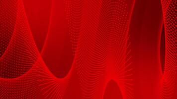 Red color circular dots 3d tunnel modern design geometrical background video