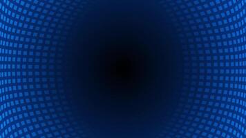 Royal blue color rotating square shapes 3d tunnel with blank space modern design loop able geometrical background video