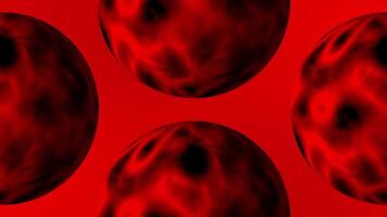 Red color 3d sphere abstract pattern gradient design loop able geometrical background video