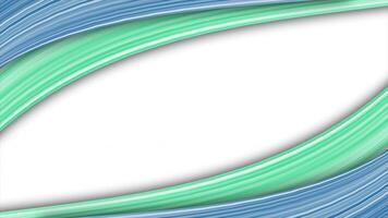 blue and green dual tone moving lines with blank space modern design geometrical background for presentation video