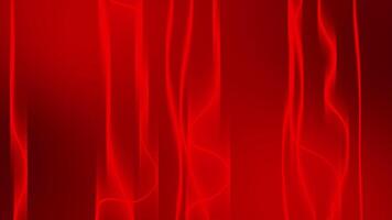 Red color glowing abstract wavy lines abstract design loop able geometrical background video
