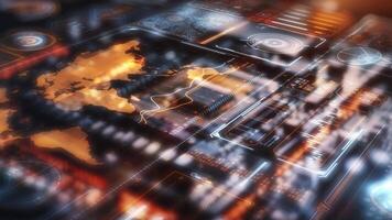 Global business intelligence dashboard with interactive data visualization video