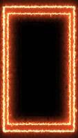 double fire frame overlay vertical animation display video
