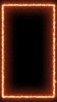fire frame overlay vertical animation display video