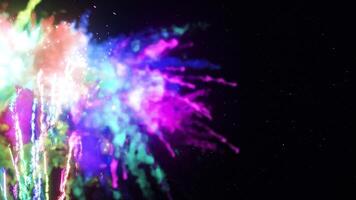 Fireworks Background with Left Side Copy Space video