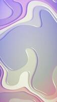 Abstract layered paper cutout background with smooth shiny morphing organic shapes in muted pastel colors. Full HD and looping vertical animation. video