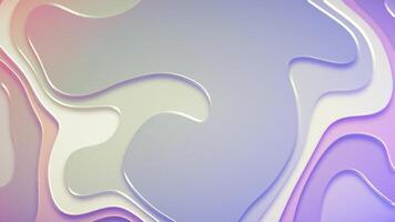 Abstract layered paper cutout background with smooth shiny morphing organic shapes in muted pastel colors. Full HD and looping animation. video