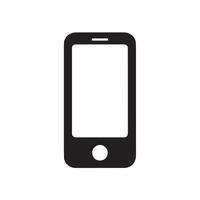 Mobile phone smartphone device technology communication gadget cell phone cellular phone black and white icon 100 vector