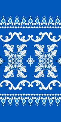 Classy Deep Blue and White Luxury Neatly Arranged Ceramics Scroll Victorian Tracery Design. Flourish Opulence Detailed Porcelain Pattern for Elegance Decorate Fabrics Border Lace Silver Florals Winter