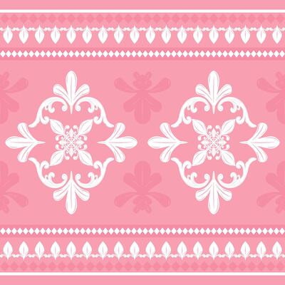 Delicate Scroll Ornament Royal White Silk Weaves On Pink Background Less is More Design Luxury Pattern for Elaborate Border Decoration Filigree Victorian Damask Florals Fleur de lis Carpet Fabric Lace