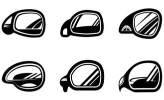 Car Side View Mirror Icon vector
