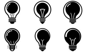 Light Bulb Icons Collection vector