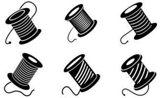 Spool of Thread Icon Set vector