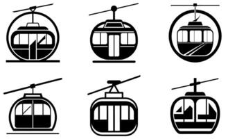 Cable Car Modern Transportation Symbols vector