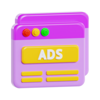 Digital Ads UI Element in Cartoon Style png