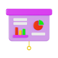 Colorful Graph and Pie Chart on Screen png