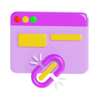 3D Broken Link Icon for Web Error png