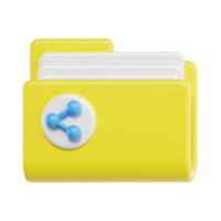 Folder with Share Icon for Data Sharing png