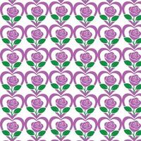 Seamless wallpaper pattern of small, ditsy floral print in muted mauve and sage green on a cream background vector