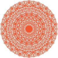 A mandala with layers of diamond shapes arranged in concentric circles, linked together by flowing line patterns and floral details. vector