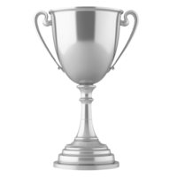 A silver trophy, displayed on a design asset website for selection png