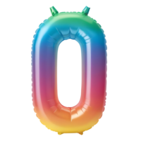 An inflatable balloon numeral zero, from a collection of stock graphics png