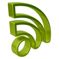 Green RSS icon. The Vecteezy website displays this graphic as one of its stock graphics png