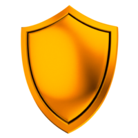 A shiny gold shield graphic, likely a UI element for security or protection. png