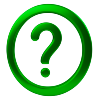 The image is a green question mark. The question mark is encased in a green circle png