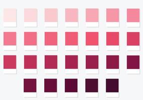 Color Palette 26 Salman and Warm Pink Shades - 3d Light Faded to Deep Dark Blue Tones - with HEX Codes and Names, Colour Swatches, Scheme and Combinations vector