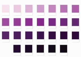 Color Palette 26 Plum and Deep Violet Shades - 3d Light Soft to Deep Dark Purple Tones - with HEX Codes and Names, Colour Swatches, Scheme and Combinations vector