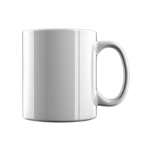 Plain White Coffee Mug on Transparent Background for Customization and Creative Design Use png