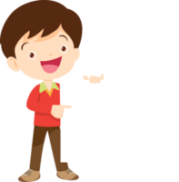 A smiling boy in a red long-sleeved shirt holds a blank white sign waiting to put in a message. png