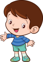A cute boy is pretending to talk with a smiling face. png