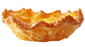 Delicious Golden Pastry Shell with Crisp Edges and Smooth Filling Close-Up View png
