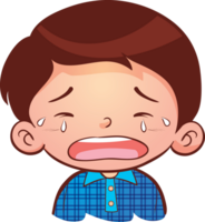 Picture of a crying boy's face png