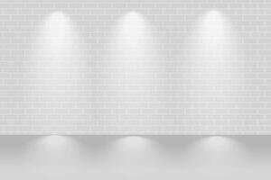 White studio with lights background vector