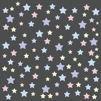 Cute small colorful starry pattern background vector