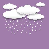 Cloud with falling rain background vector