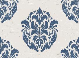 Luxury damask seamless pattern grunge background vector