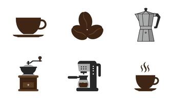 Authentic Coffee Making Set with Timeless Brewing Tools vector